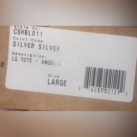 NWT CARMENSOL ANGELICA LARGE TOTE-METALLIC JELLY - Picture 4 of 4